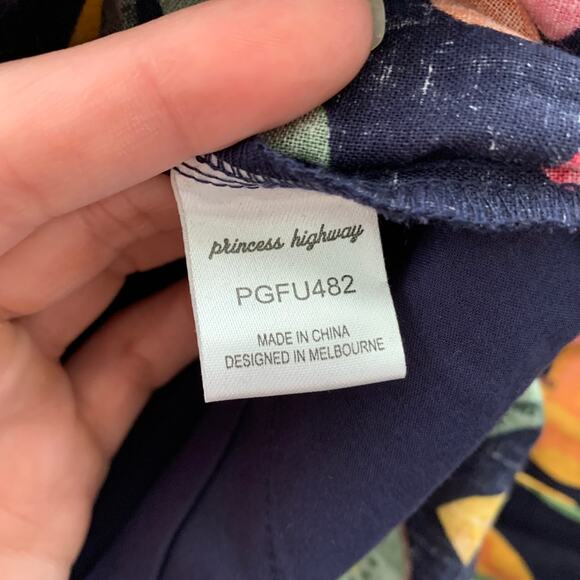 Princess Highway Retro Reboot Fruit Jumpsuit Teacher Linen Womens Size 12 AU 8US - Picture 15 of 16